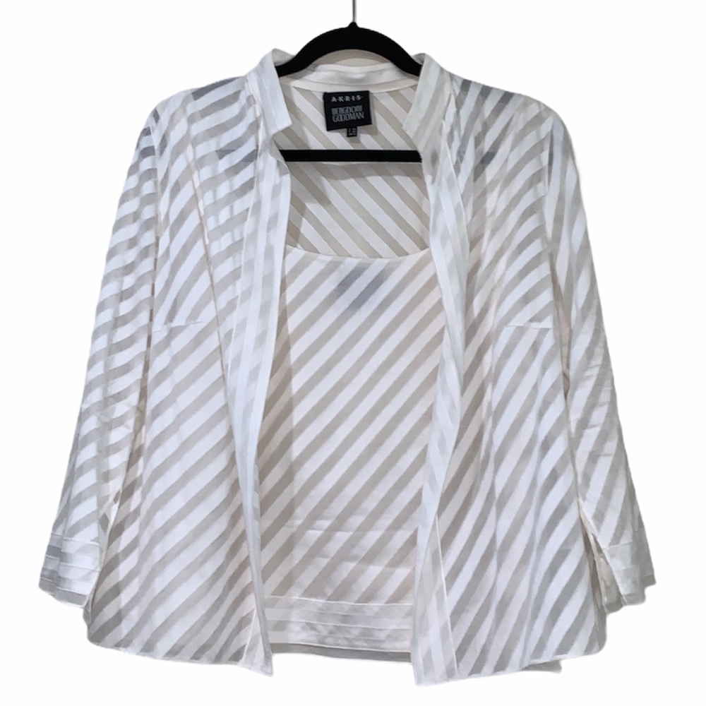 Akris Bergdorf Goodman white Jacket & top size 14